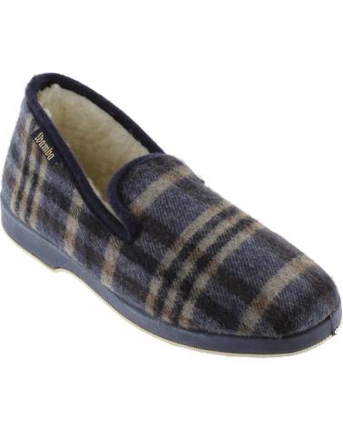 VICTORIA 202061 COMFORTABLE PLAID NAVY HOUSE SLIPPERS MARINO