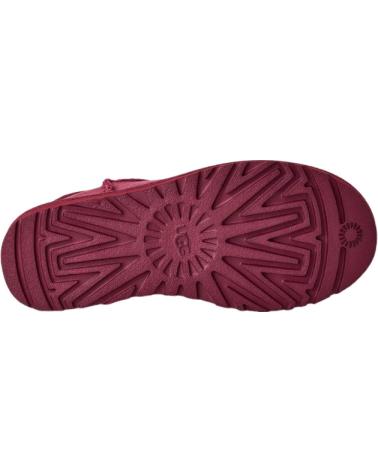 UGG BOTINES PLANOS MUJER CLASSIC ULTRA MINI BURDEOS ROJO