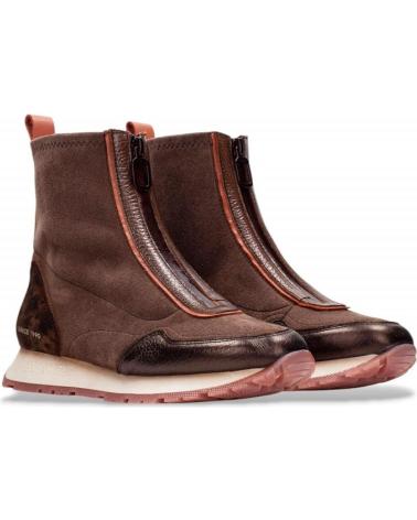 HISPANITAS KANSAS HI254354 - STIVALETTO IN PELLE MARRONE NOCCIOLA CON CERNIERA FRONTALE MARRóN