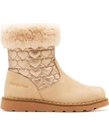 BOTÍN BW BREAK WALK ACOLCHADO CORAZONES 113041, COLOR BEIGE BEIG