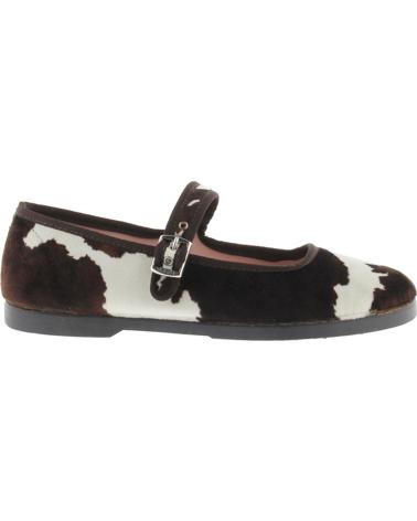 VICTORIA GONG-FU 1080117 WHITE LEOPARD VELVET MARY JANES BLANCO