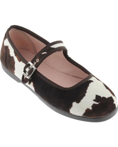 VICTORIA GONG-FU 1080117 WHITE LEOPARD VELVET MARY JANES BLANCO
