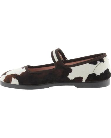 VICTORIA GONG-FU 1080117 WHITE LEOPARD VELVET MARY JANES BLANCO