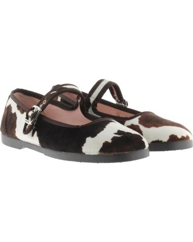 VICTORIA GONG-FU 1080117 WHITE LEOPARD VELVET MARY JANES BLANCO