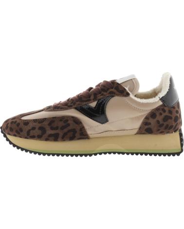 VICTORIA ZAPATILLAS COSMOS NYLON ANIMAL PRINT SERRAJE 134116 MARRóN