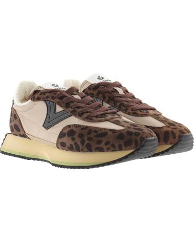 VICTORIA ZAPATILLAS COSMOS NYLON ANIMAL PRINT SERRAJE 134116 MARRóN