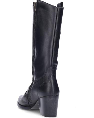 YOWAS BOTAS DE PIEL PARA MUJER 1371-2 TEJANA NEGRO