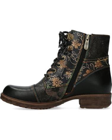 LAURA VITA BOTINES PARA MUJER ANITAO 06 FLORES NEGRO