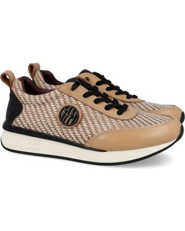 ZAPATILLAS CASUAL THE HAPPY MONK VANITY-010 BEIGE CON LOGO DISTINTIVO BEIGE