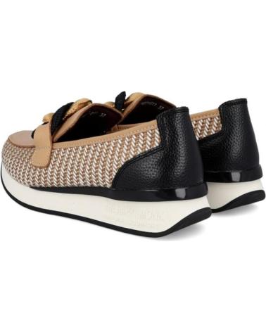 MOCASINES THE HAPPY MONK VANITY-011 BEIGE CON DETALLE DE CADENA BEIGE