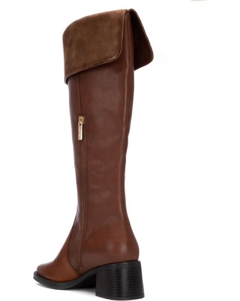 Inicio-CARMELA-BOTA ALTA DE PIEL CARMELA 162691 CAMEL CON CAÑA PLEGABLE ...