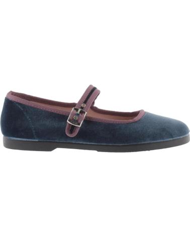 VICTORIA GONG-FU BAILARINA TERCIOPELO CONTRASTE PETROLEO BLUE