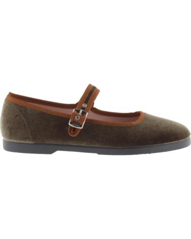 VICTORIA GONG-FU BAILARINA TERCIOPELO CONTRASTE KAKI GREEN