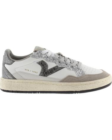 VICTORIA ZAPATILLAS DE PIEL SMASH GLITTER 8806113 GRIS
