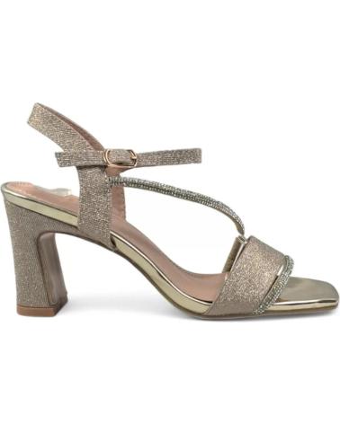 TIMBOS SANDALIA TACON FIESTA DE MUJER COLOR ORO 132135 AMARILLO