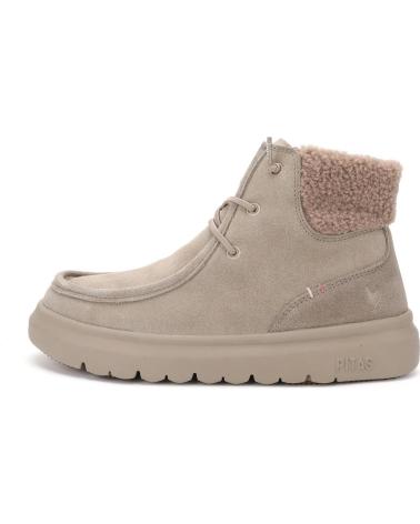 WALK IN PITAS BERNA - BOTA DE MUJER DE SERRAJE HIDROFUGADO Y CUELLO TEXTIL BEIGE