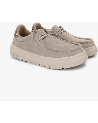 WALK IN PITAS LYON - ZAPATO WALLABI DE MUJER DE NOBUCK HIDROFUGADO BEIGE