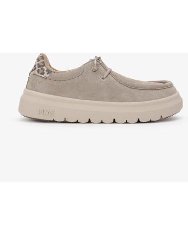 WALK IN PITAS LYON - ZAPATO WALLABI DE MUJER DE NOBUCK HIDROFUGADO BEIGE