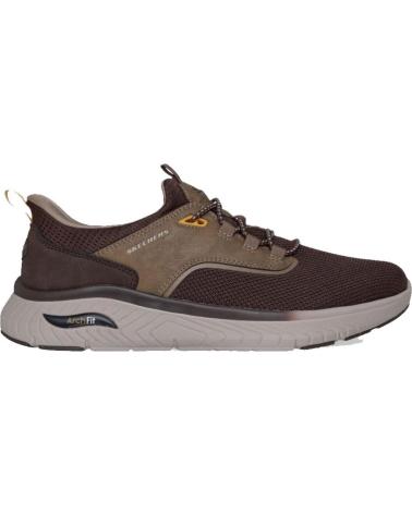 SKECHERS ARCH FIT CROSSER 211190 - BROWN SNEAKERS WITH ARCH SUPPORT FOR MEN NAN