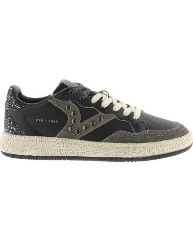 VICTORIA ZAPATILLAS DE PIEL SMASH TACHUELAS 8806115 NEGRO