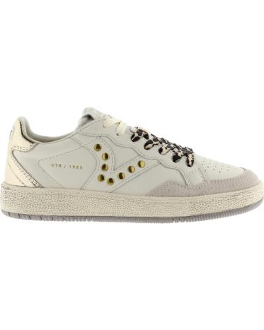 VICTORIA ZAPATILLAS DE PIEL SMASH TACHUELAS 8806115 CREMA