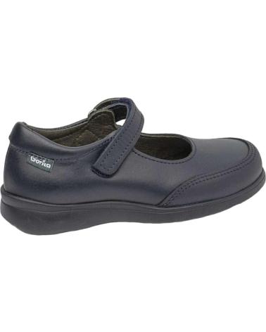 GORILA MARY JANE HEGAR VELCRO LEATHER BLACK/BLUE NEGRO