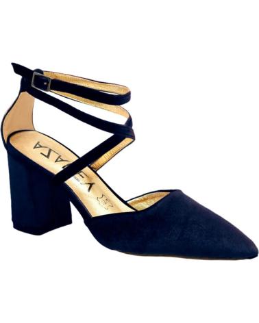 AZAREY ZAPATOS DE SALON CON TACON TERCIOPELO AZUL