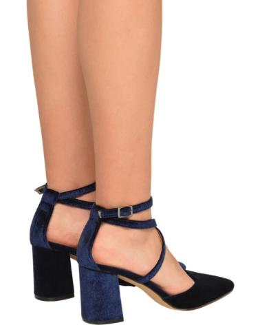 AZAREY ZAPATOS DE SALON CON TACON TERCIOPELO AZUL