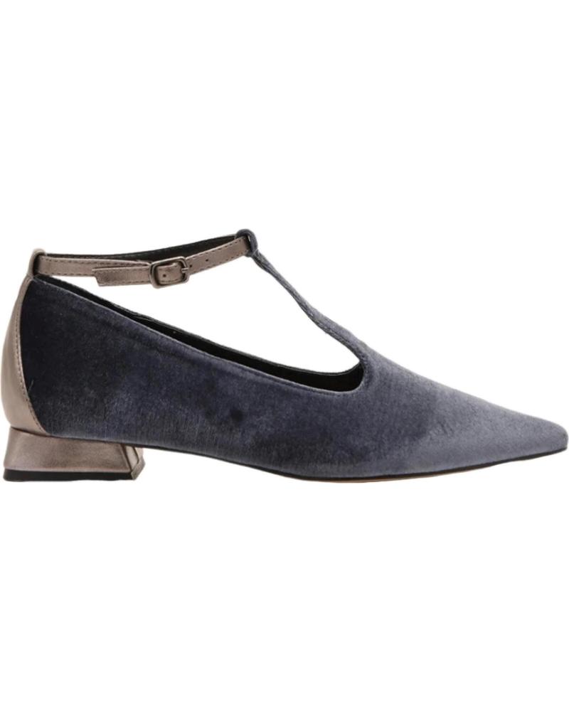 AZAREY BAILARINAS DE TERCIOPELO CON TACON GRIS