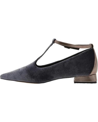 AZAREY BAILARINAS DE TERCIOPELO CON TACON GRIS