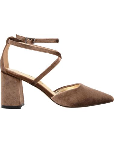 AZAREY ZAPATOS DE SALON CON TACON TERCIOPELO MARRóN