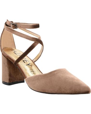AZAREY ZAPATOS DE SALON CON TACON TERCIOPELO MARRóN