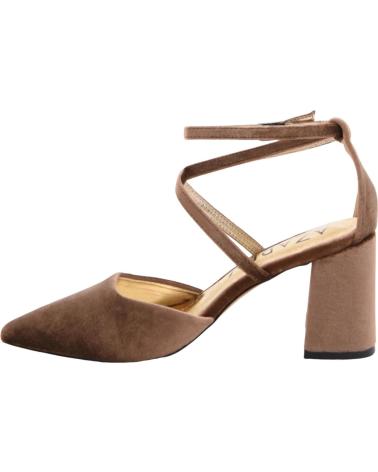 AZAREY ZAPATOS DE SALON CON TACON TERCIOPELO MARRóN