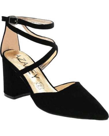 AZAREY ZAPATOS DE SALON CON TACON TERCIOPELO NEGRO