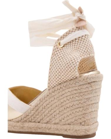 AZAREY ALPARGATAS DE YUTE CON CINTAS ACABADO EN V GOLD