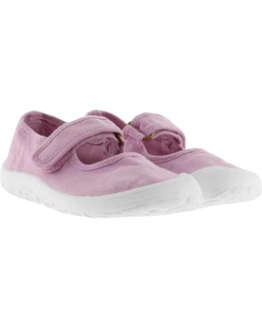 VICTORIA BARFUSS-BALLERINAS LEINEN KLETTVERSCHLUSS ROSENBLÜTEN-ROSA BOSCO 1370109 PETALO