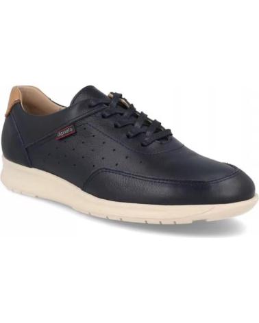 DI PRIETO ZAPATILLAS CASUAL DE PIEL PARA HOMBRE TALLAS 39 A 46 MODELO AZUL