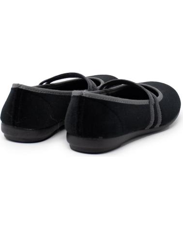 VUL-LADI BAILARINA DE TERCIOPELO NEGRO CON DOBLE GOMA NEGRO