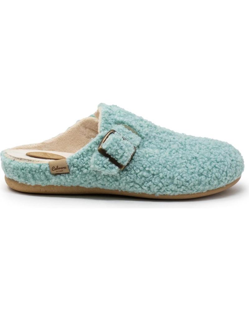 CABRERA ZOCCOLO IN PELLICCIA DI AGNELLO VERDE VERDE