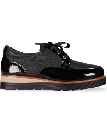 SAPATOS DE ATACADORES CHIKA10 RE FICUS 01 PRETOS EM COURO ENVERNIZADO COM PLATAFORMA NEGRO-BLACK