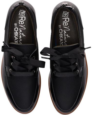 CHAUSSURES RICHELIEU CHIKA10 RE FICUS 01 NOIRES EN CUIR VERNI À PLATEFORME NEGRO-BLACK