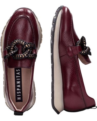 HISPANITAS MOCASIN MUJER HI254238 ROJO