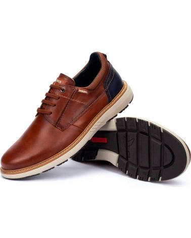 PIKOLINOS SAPATOS BILBAO M8D-4292C1 EM COURO COM ATACADORES E SOLA ULTRALEVE CUERO