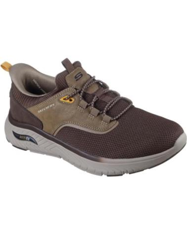 SKECHERS ARCH FIT CROSSER 211190 - BASKETS MARRON AVEC SUPPORT POUR HOMME NAN
