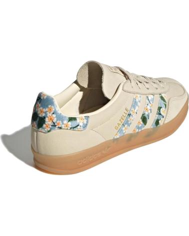 ADIDAS GAZELLE INDOOR WOMAN X LIBERTY LONDON SHOES CREAM WHITE - GO BEIGE