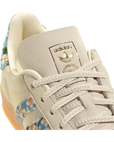 ADIDAS GAZELLE INDOOR WOMAN X LIBERTY LONDON SHOES CREAM WHITE - GO BEIGE