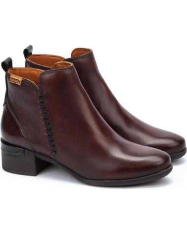 PIKOLINOS BOTTINE MÁLAGA W6W-8950 EN CUIR BORDEAUX À TALON BURDEOS