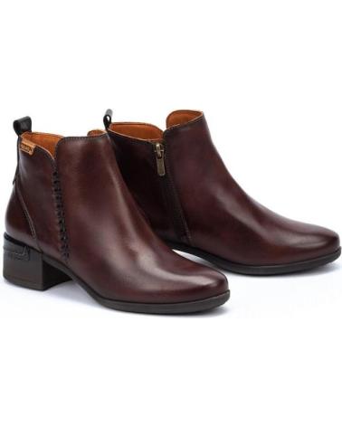 PIKOLINOS BOTTINE MÁLAGA W6W-8950 EN CUIR BORDEAUX À TALON BURDEOS
