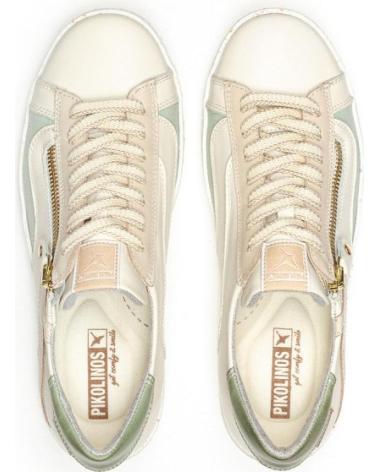 SNEAKERS PIKOLINOS LANZAROTE W7B BEIGE CON CERNIERA BLANCO
