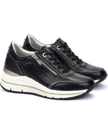 PIKOLINOS ZAPATO DEPORTIVO DE PIEL PARA MUJER W2C-6602C1 COLOR NEGRO